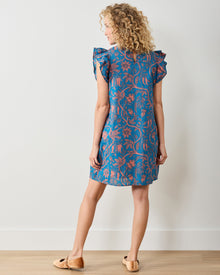 Etched Vine - Open Road Dress - Turquoise Blush - Printfresh