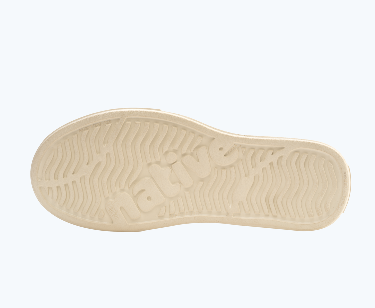 Bottom view of a Native Shoes Miles Wanderfoam | Relax Green/ Bone White Footwear