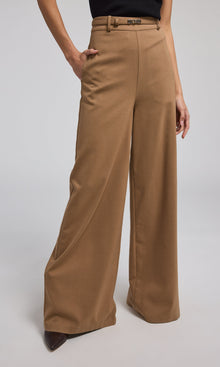 Johanna Suiting Turn-Lock Belted Pants | Camel