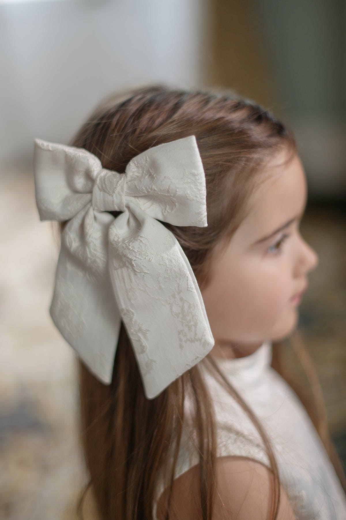 Eliza Petite Hair Bow | Ivory