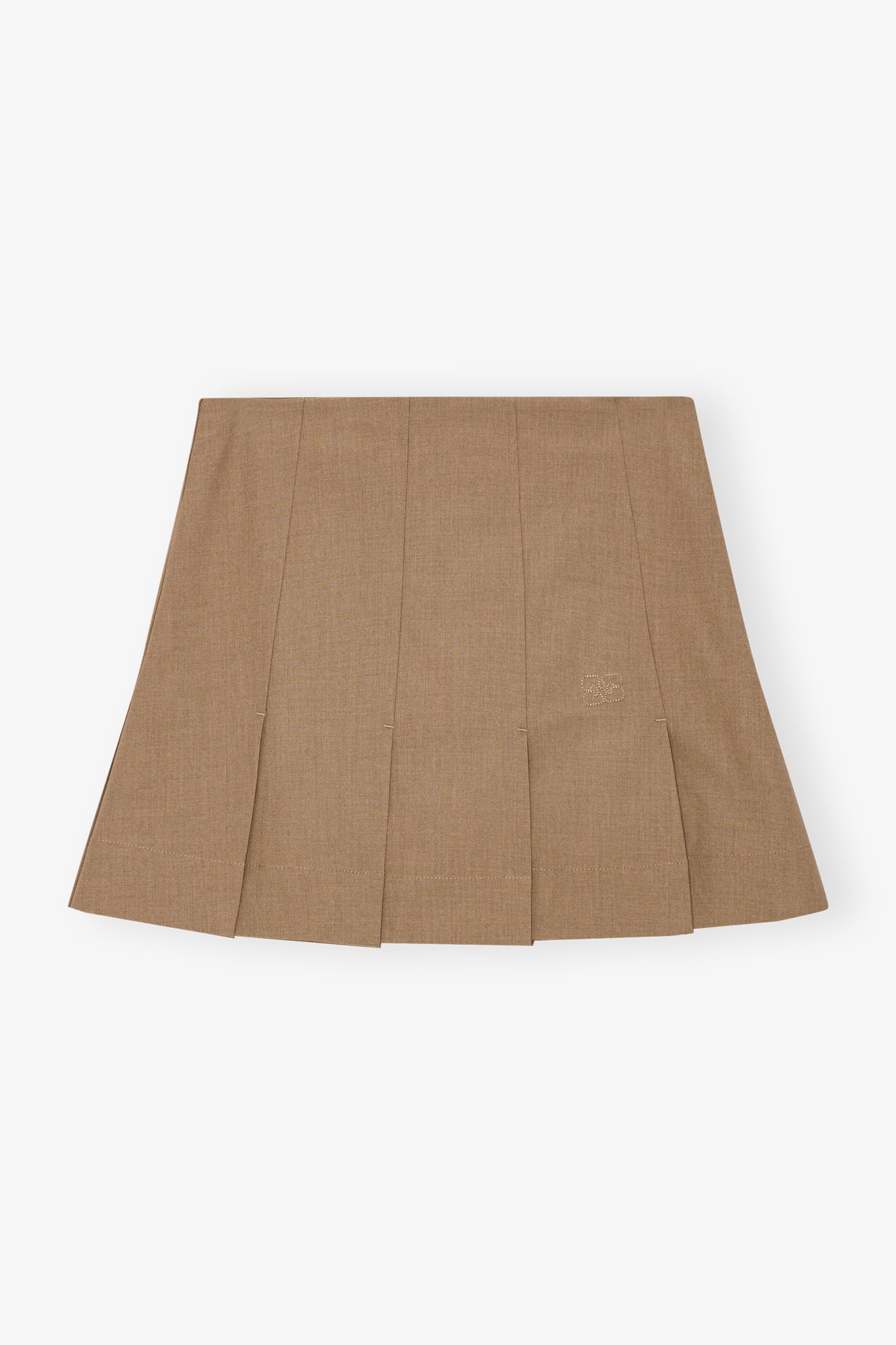 Drapey Melange Mini Skirt | Tiger's Eye