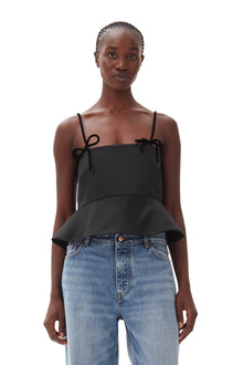 Duchesse Satin Top | Black