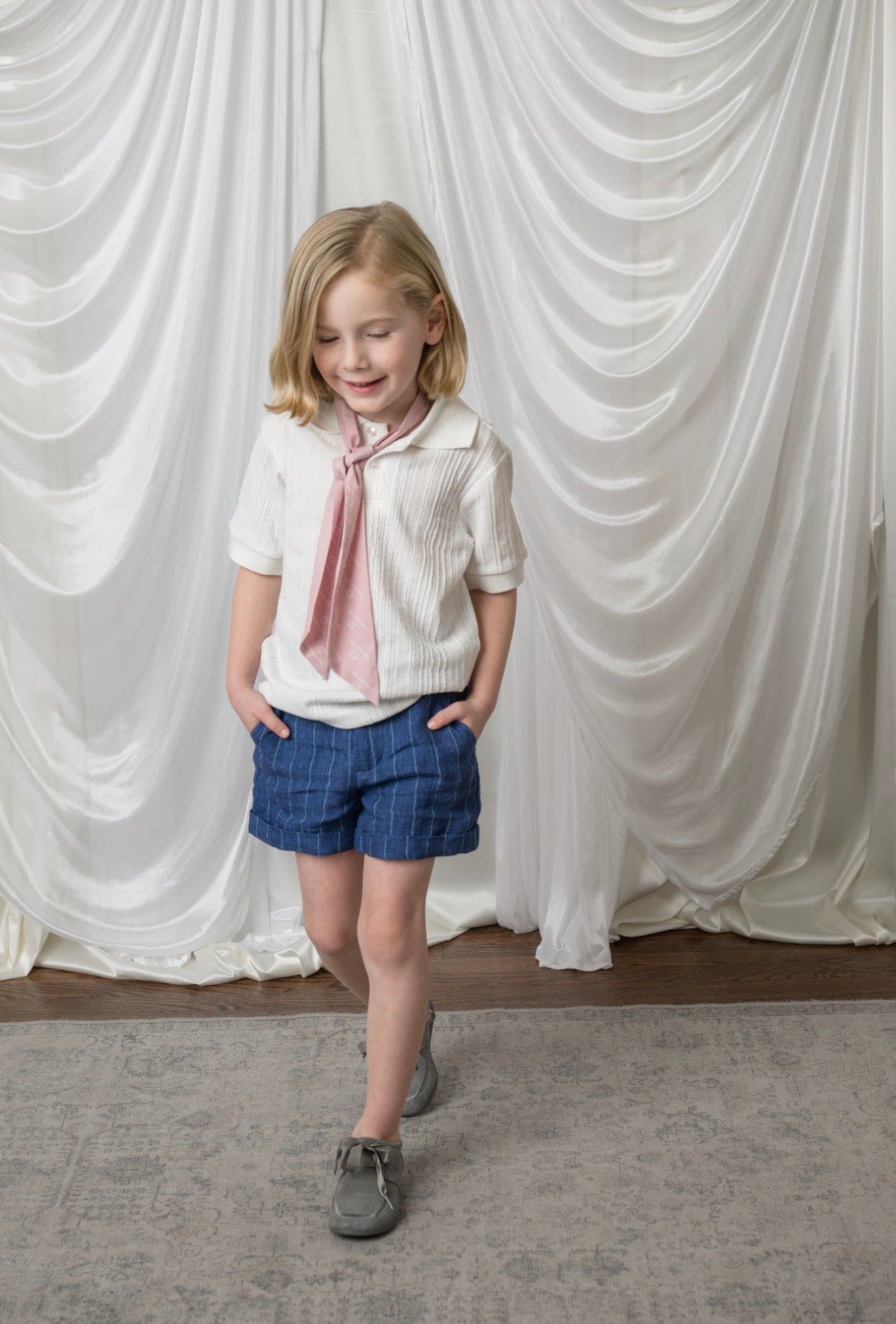 Unisex | Dusty Logo Chiffon Scarf | PInk