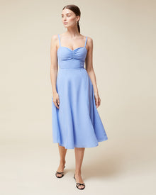 Ruched Cup Midi Dress | Vista Blue