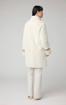 Fiala Straight-Fit Luxe Faux Sherpa Coat | Powder