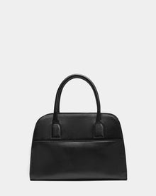 The Rudsak YASMINA L - 8324516 Black is a womens large leather tote bag with two rounded handles, a smooth finish, and a structured, elegant design, shown against a plain white background.