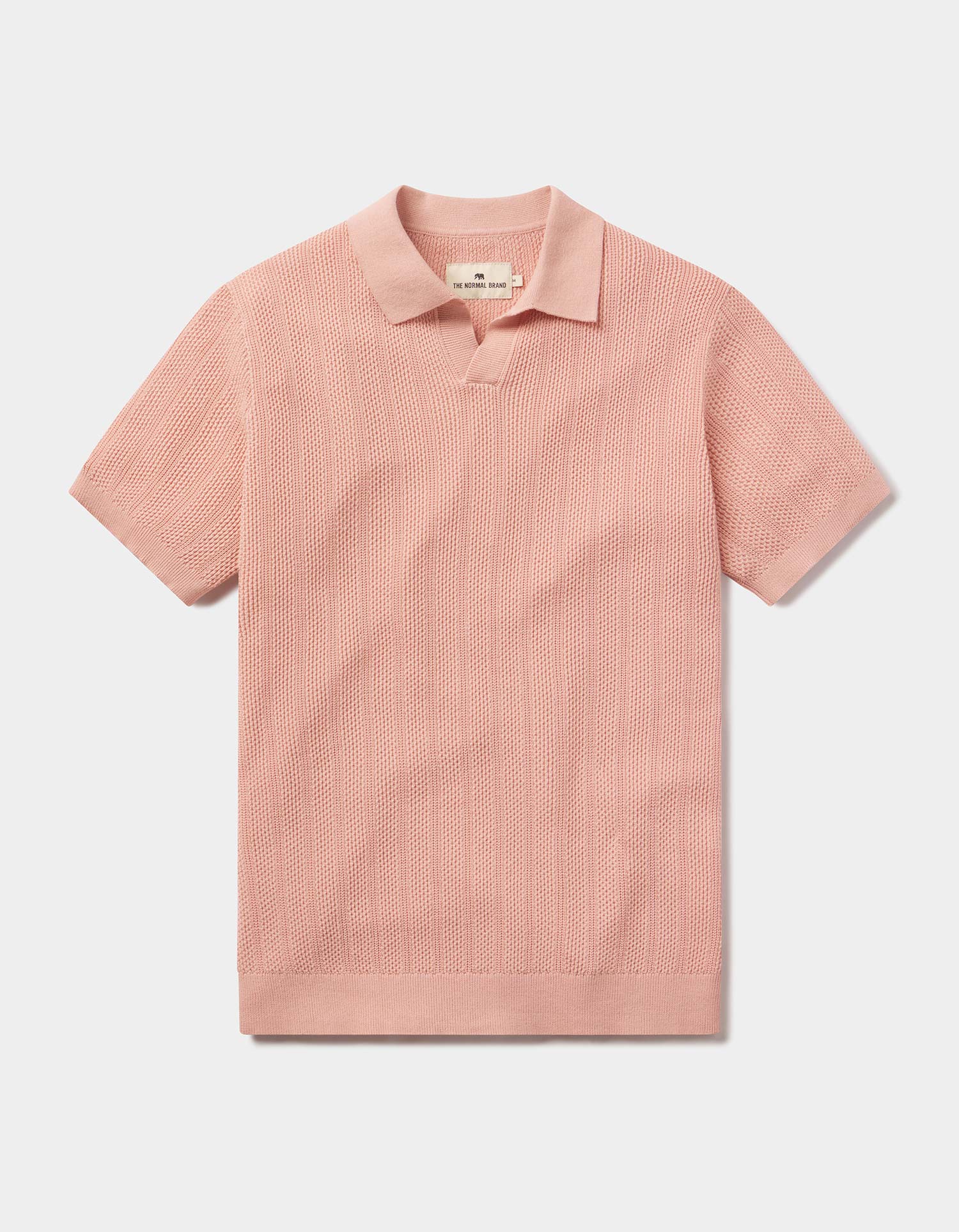Men | Robles Textured Knit Polo | Dusty Rose