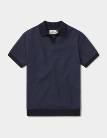Men | Robles Knit Jacquard Polo | Denim/Navy