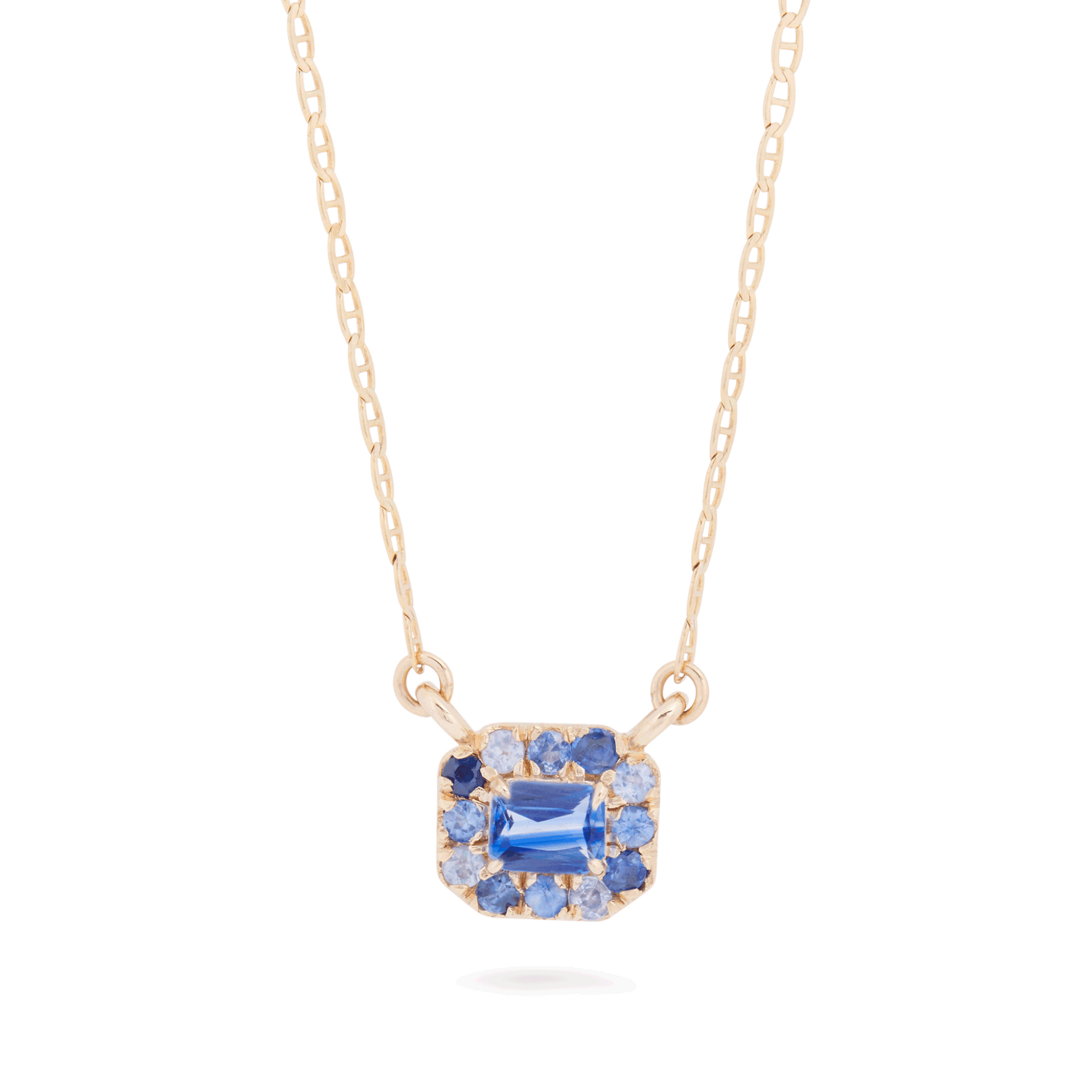 Floating Blue Sapphire Necklace