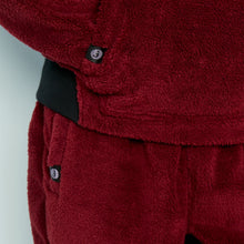 Sherpa Fleece Lounge Joggers | Cabernet/Black