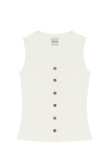 Flora Vest | White
