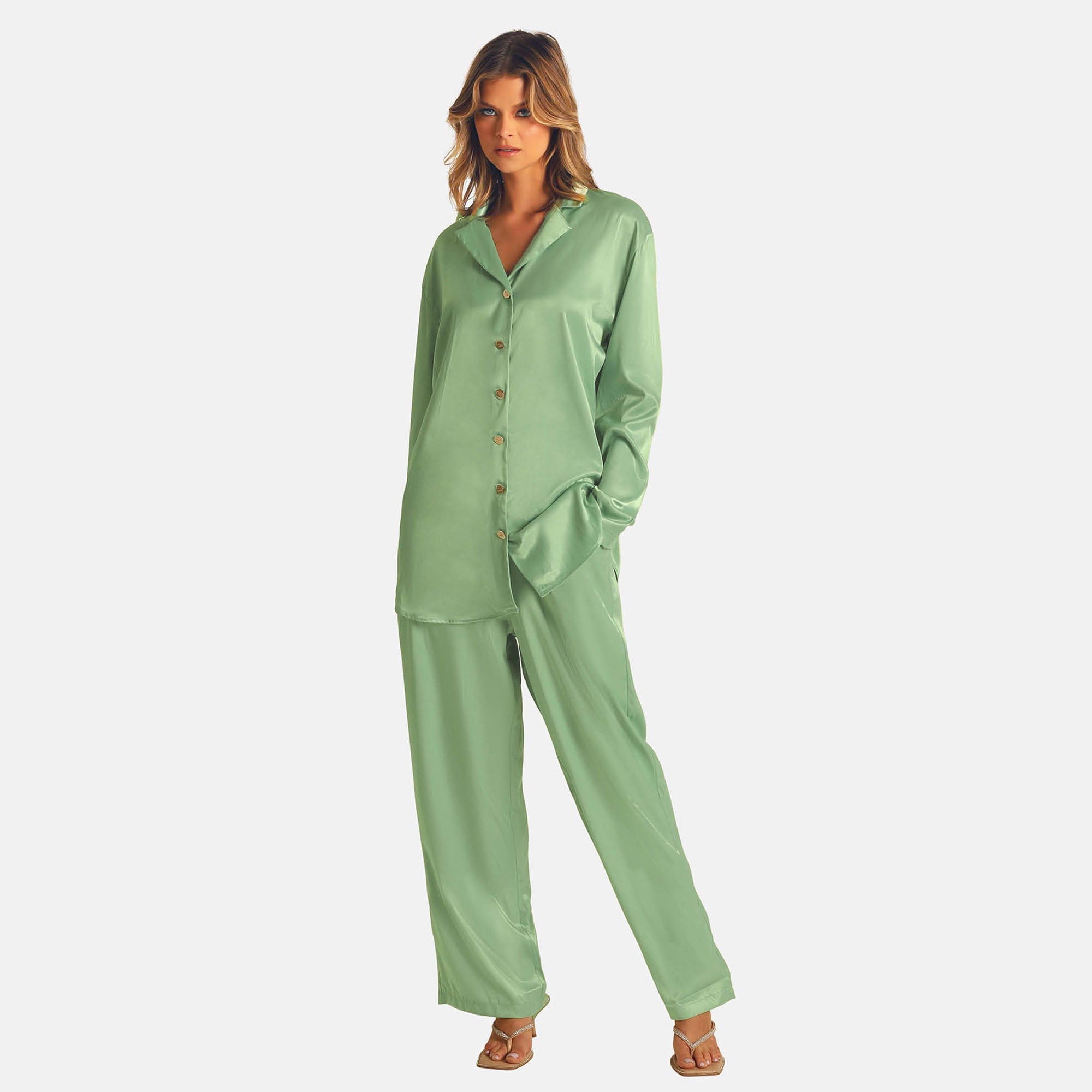 OW Collection FRANKIE Pants Account 048 - Mellow Green