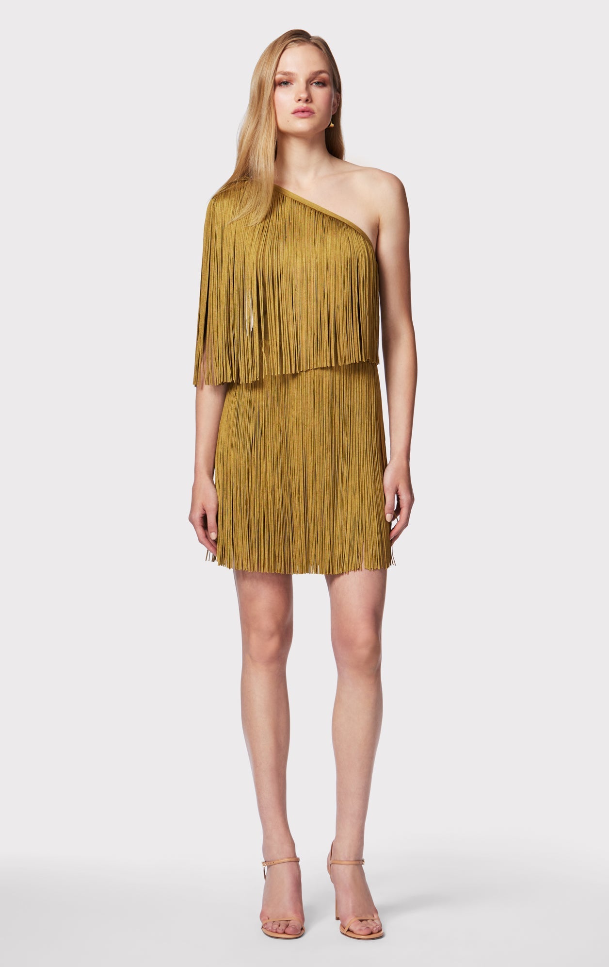 One Shoulder Mini Fringe Dress | Bosc