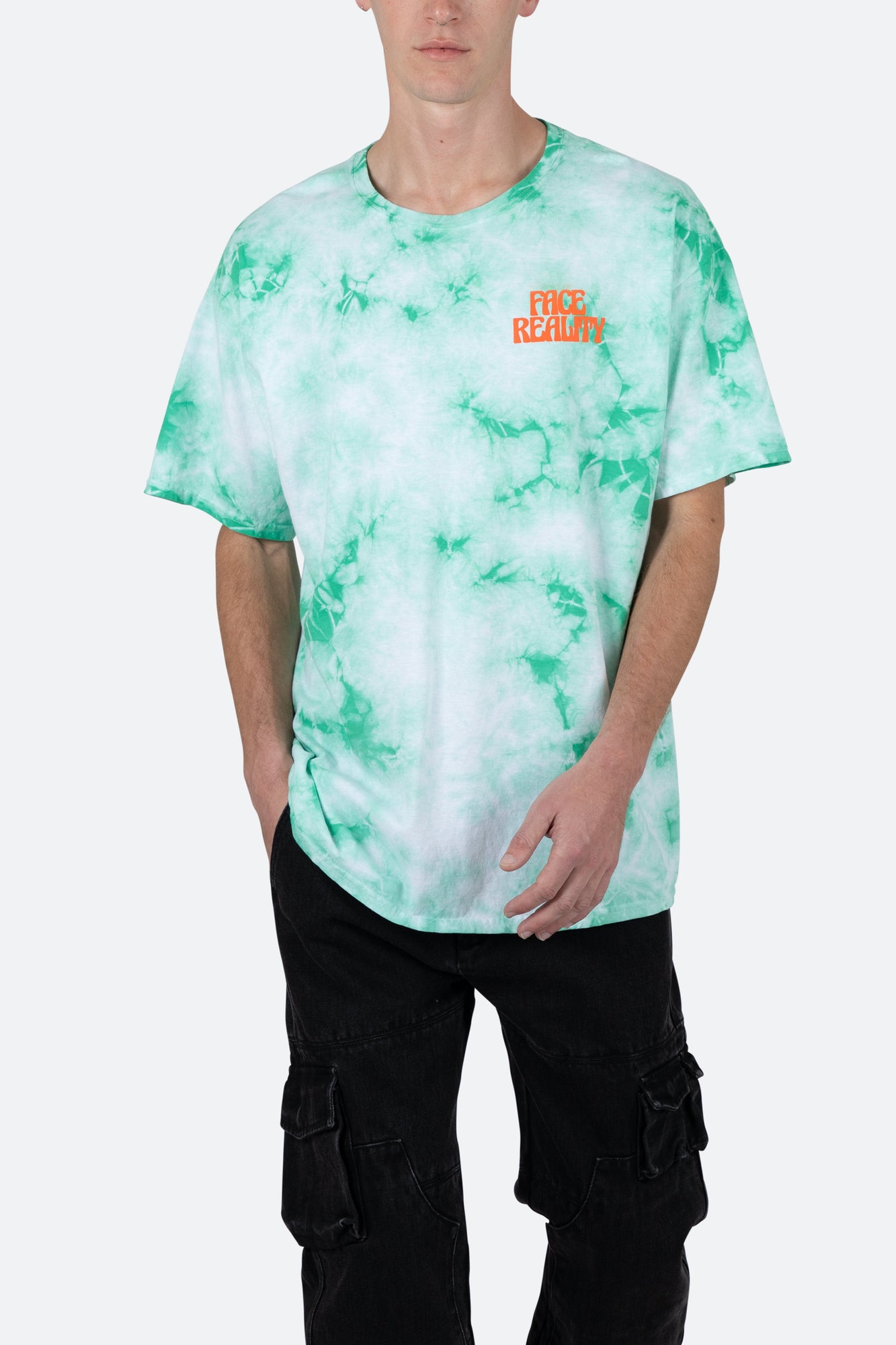 Face Reality Tee | Green x White