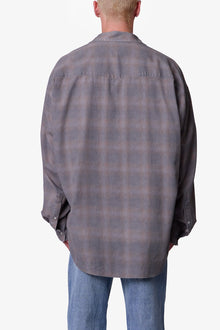 Faded Print Flannel Shirt | Grey