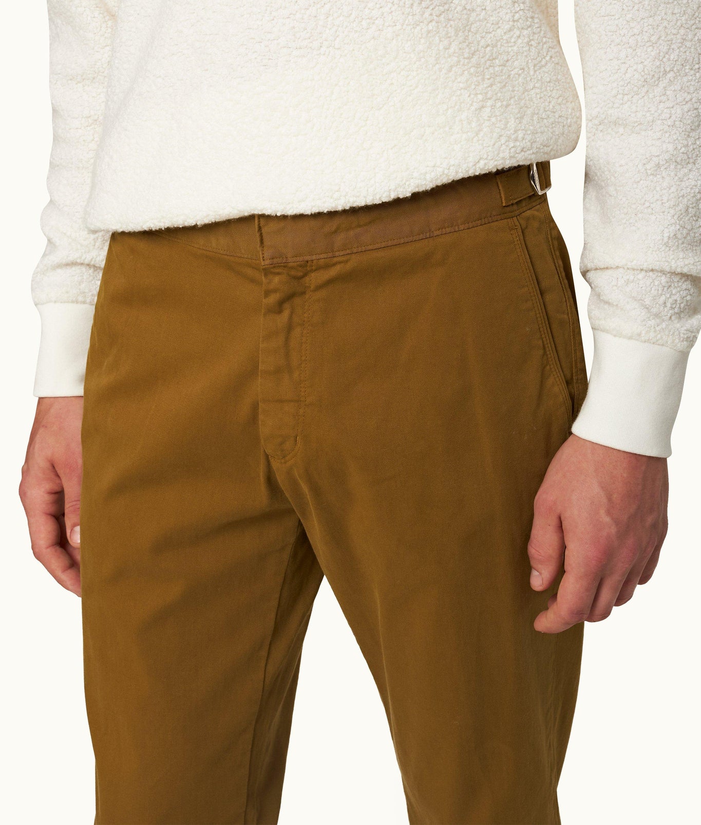 Fallon Stretch-Cotton Tailored Fit Stretch-Cotton Chinos | Golden Khaki