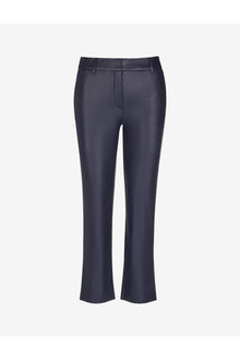 Faux Leather 7/8 Trouser | Navy