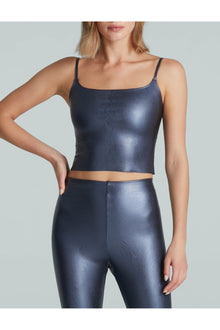 Faux Leather Cami Crop Top | Galaxy