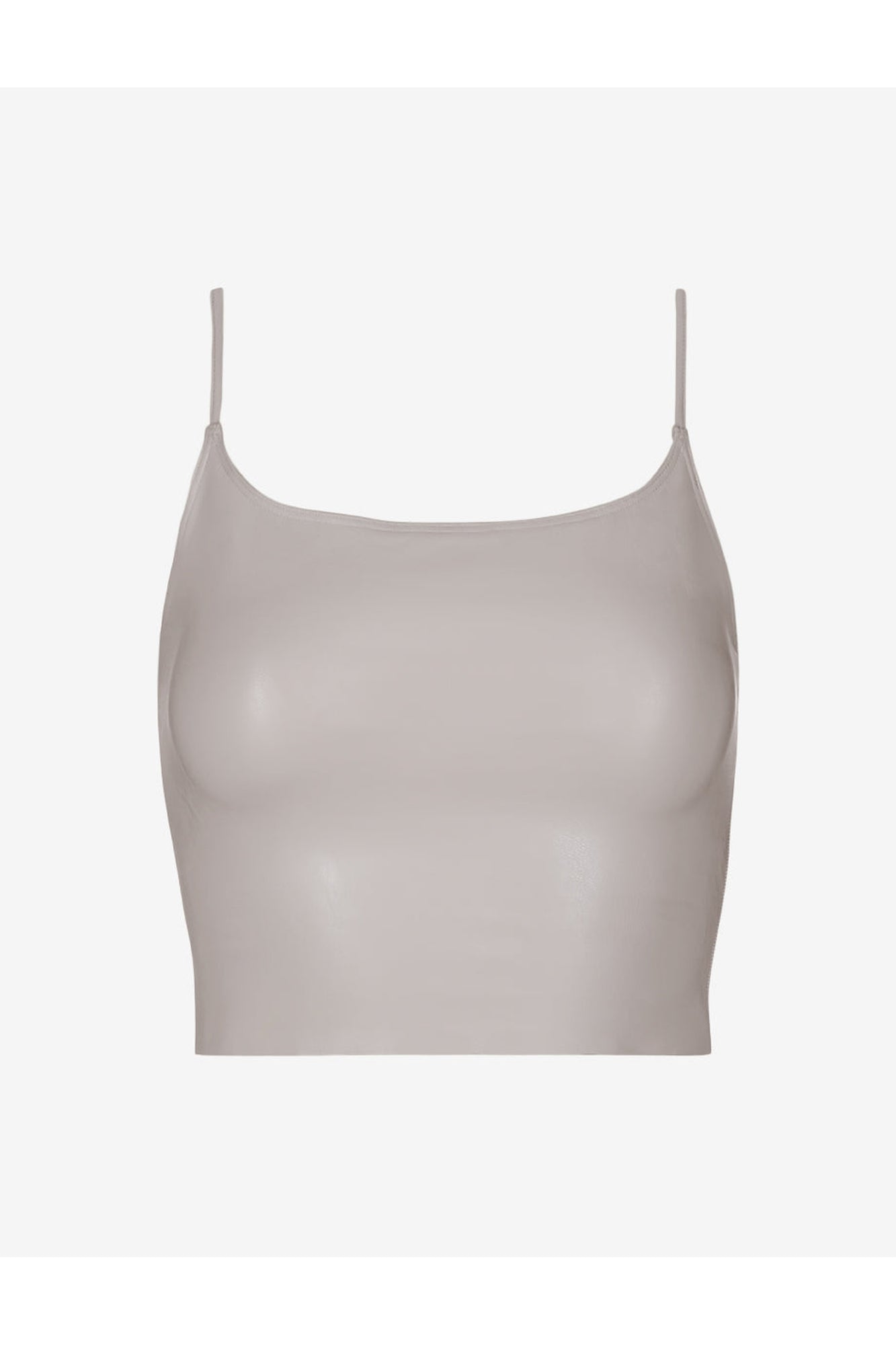 Faux Leather Cami Crop Top | Porcelain