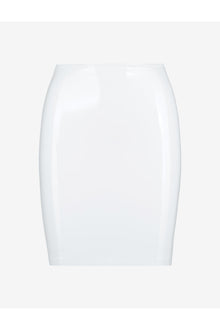 Faux Patent Leather Mini Skirt | White