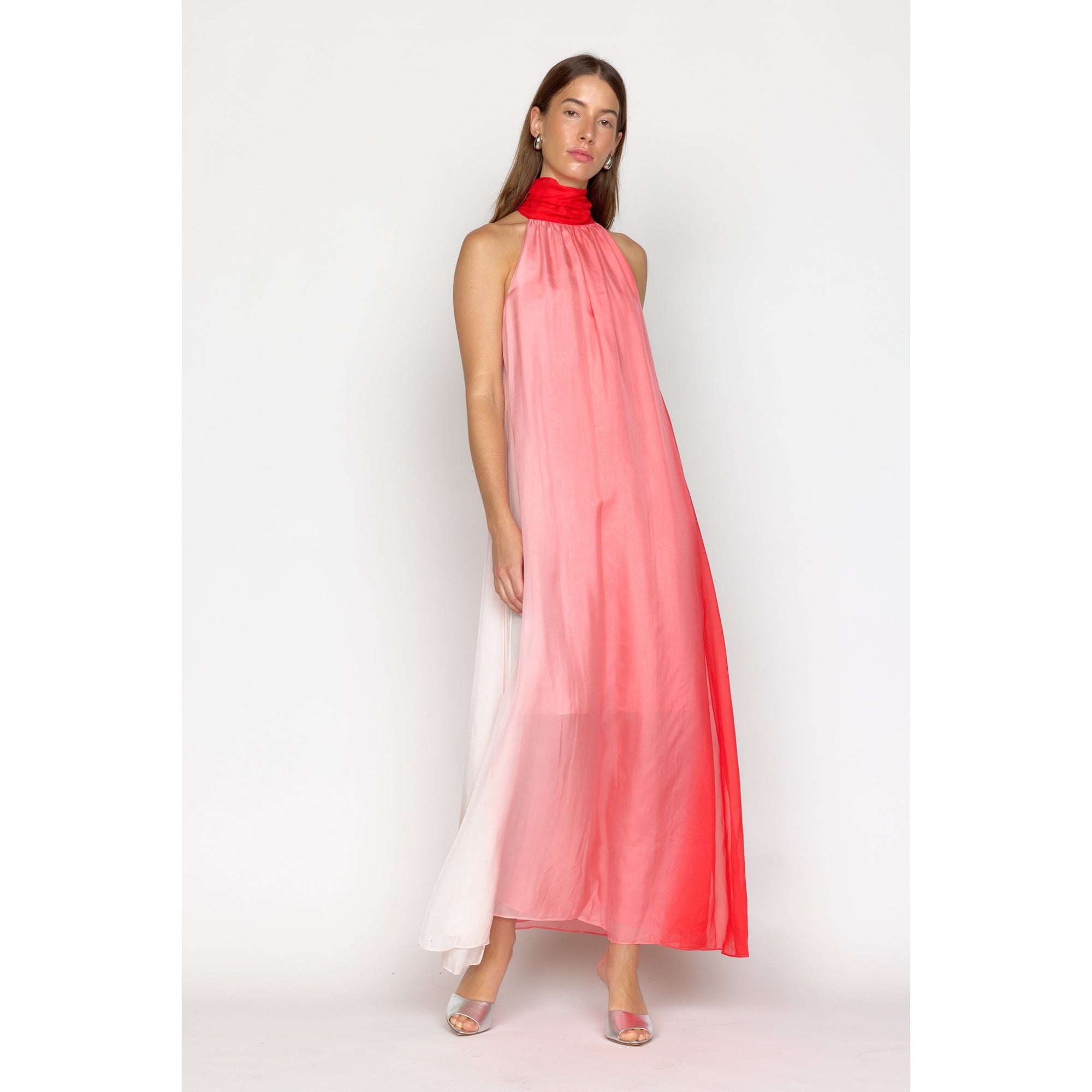 Felicity Dress | Pink Dip Dye