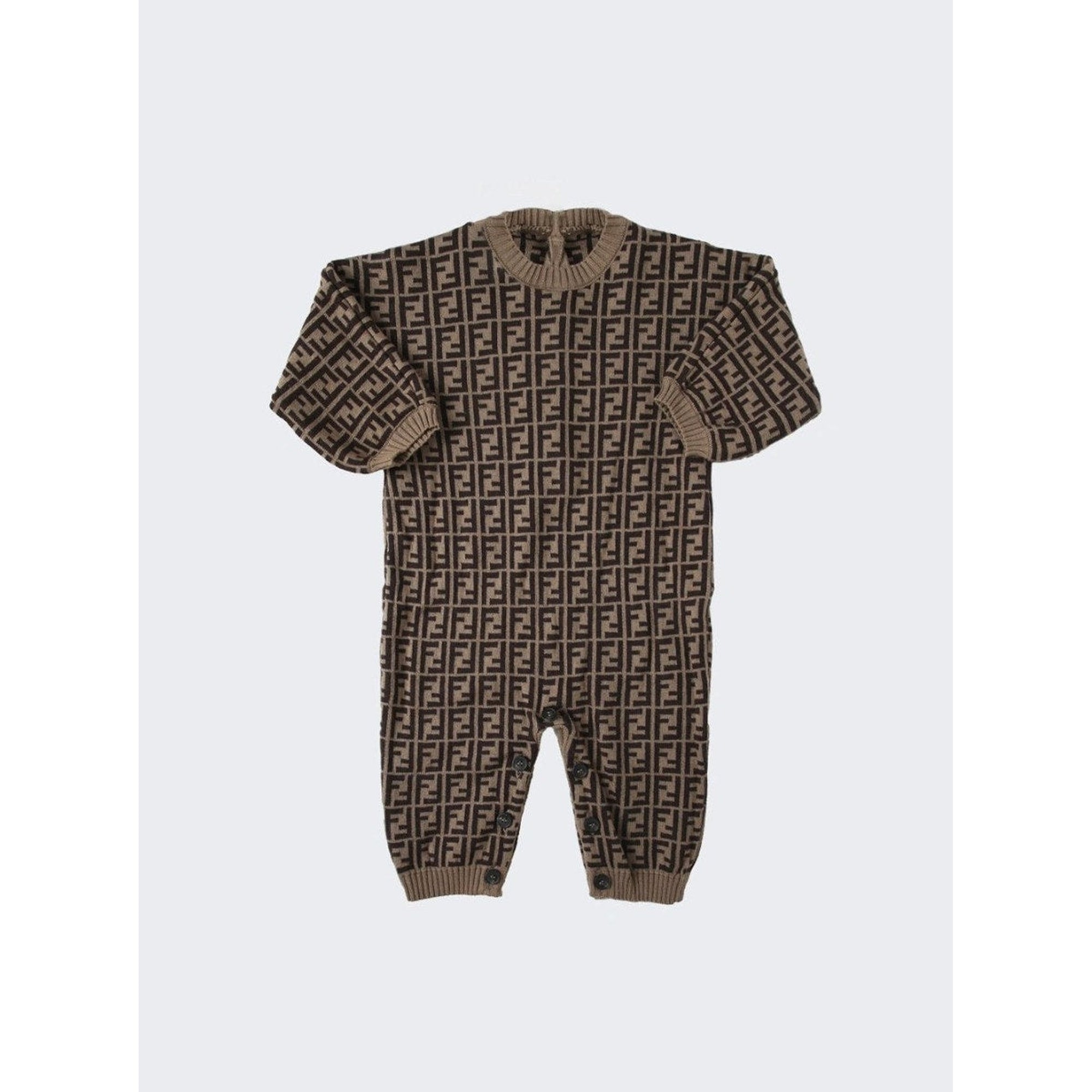 Fendi Kids | Playsuit Baby Romper | Brown