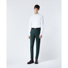 Fitted Dark Suit Pants In Wool | Men | Green