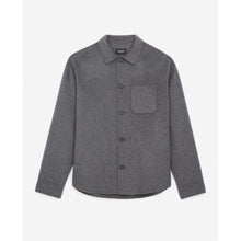 Flecked Gray Wool Shirt With Classic Collar | Men | Grey