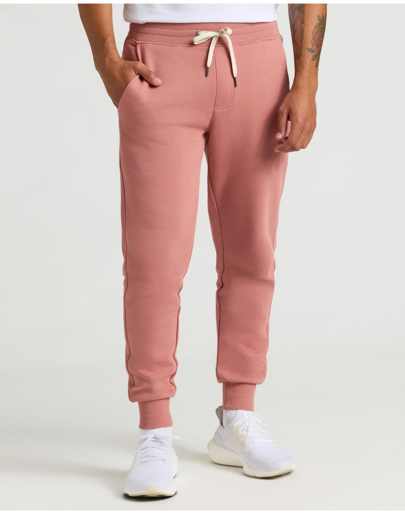 Fleece French Terry Joggers | Rose