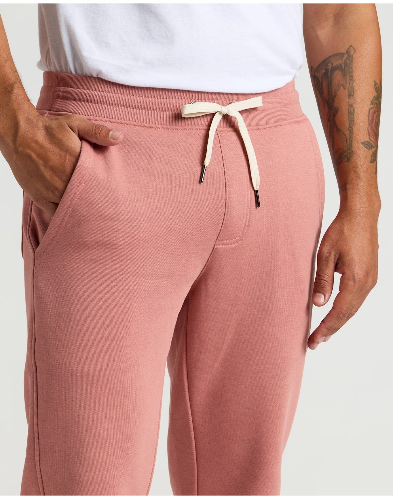 Fleece French Terry Joggers | Rose