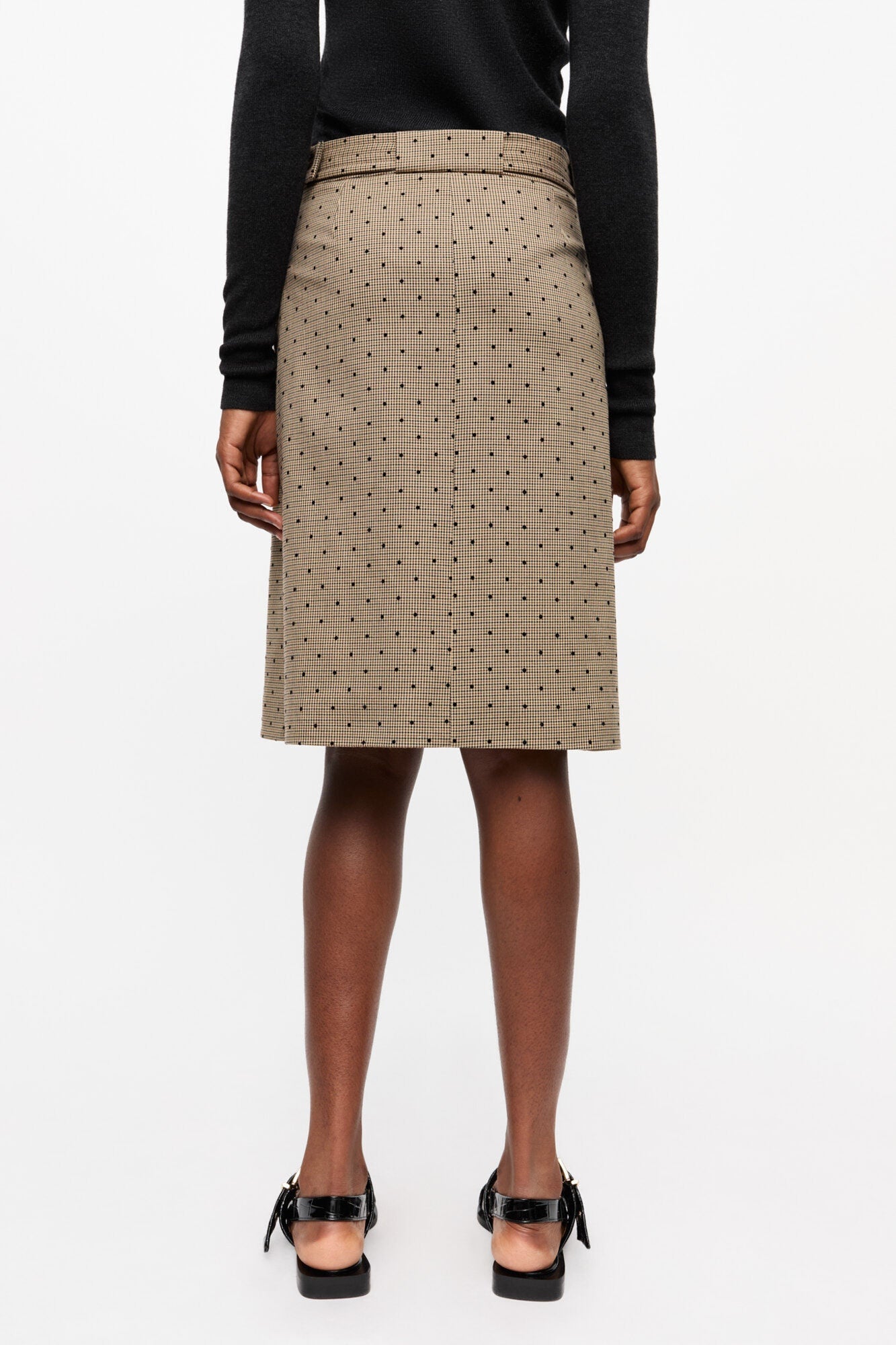Flock Check Suiting Skirt | Tiger's Eye