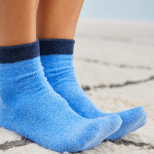 Cozy Fleece Lounge Socks with Silicone Grips | Glacier
