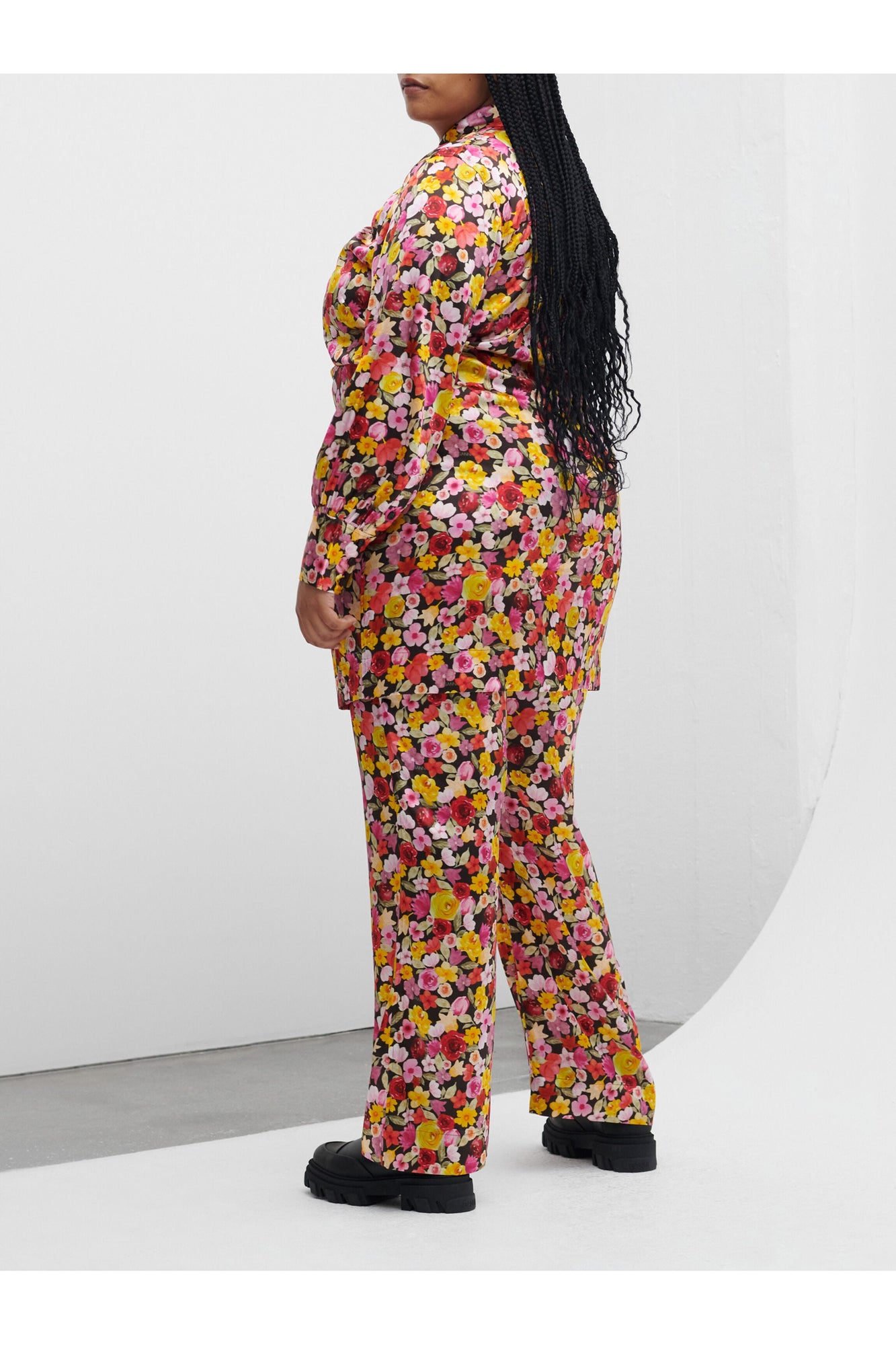 Floral Silk Stretch Trousers | Mole