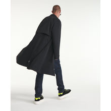 Flowing Trench Coat With Press Studs | Men | Black