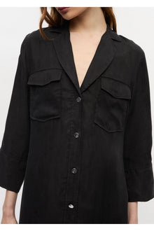 Fluid Cupro Maxi Dress | Black