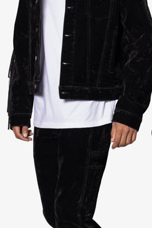 Fringe Trucker Jacket | Black