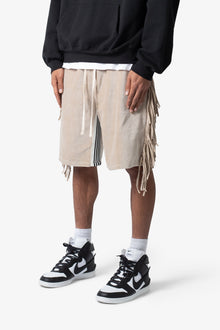Fringe Velour Sweatshorts | Dust