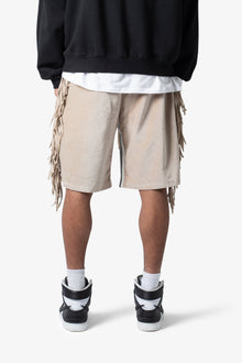 Fringe Velour Sweatshorts | Dust