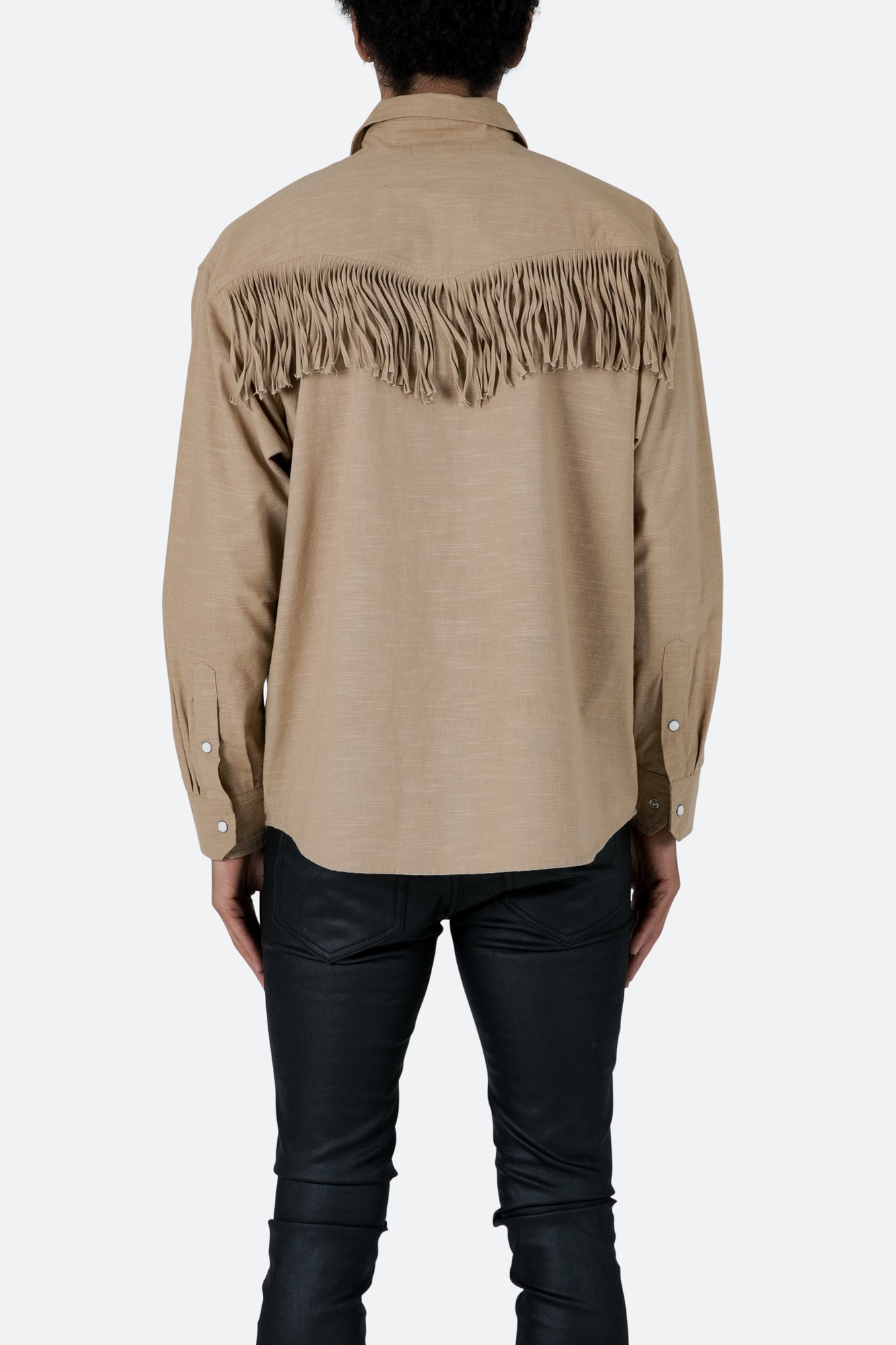 Fringe Western Shirt | Tan