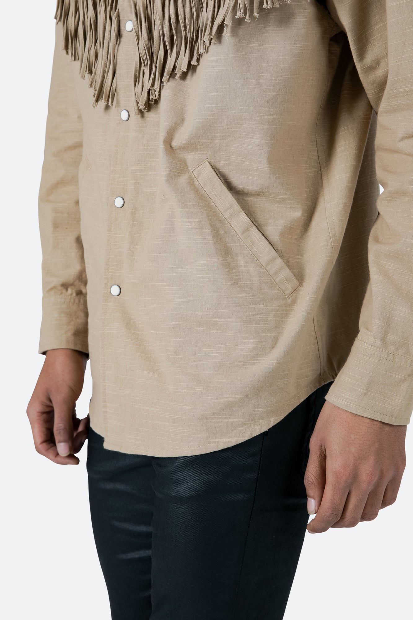 Fringe Western Shirt | Tan
