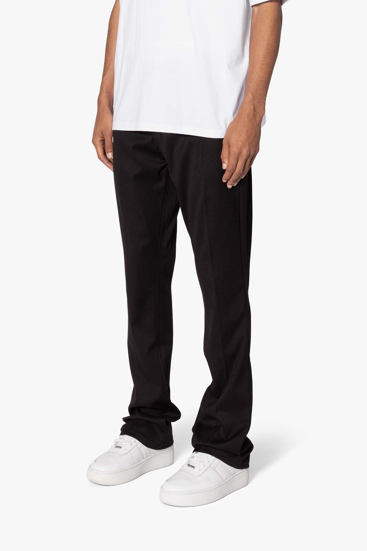 Front Pleat Flare Denim | Black