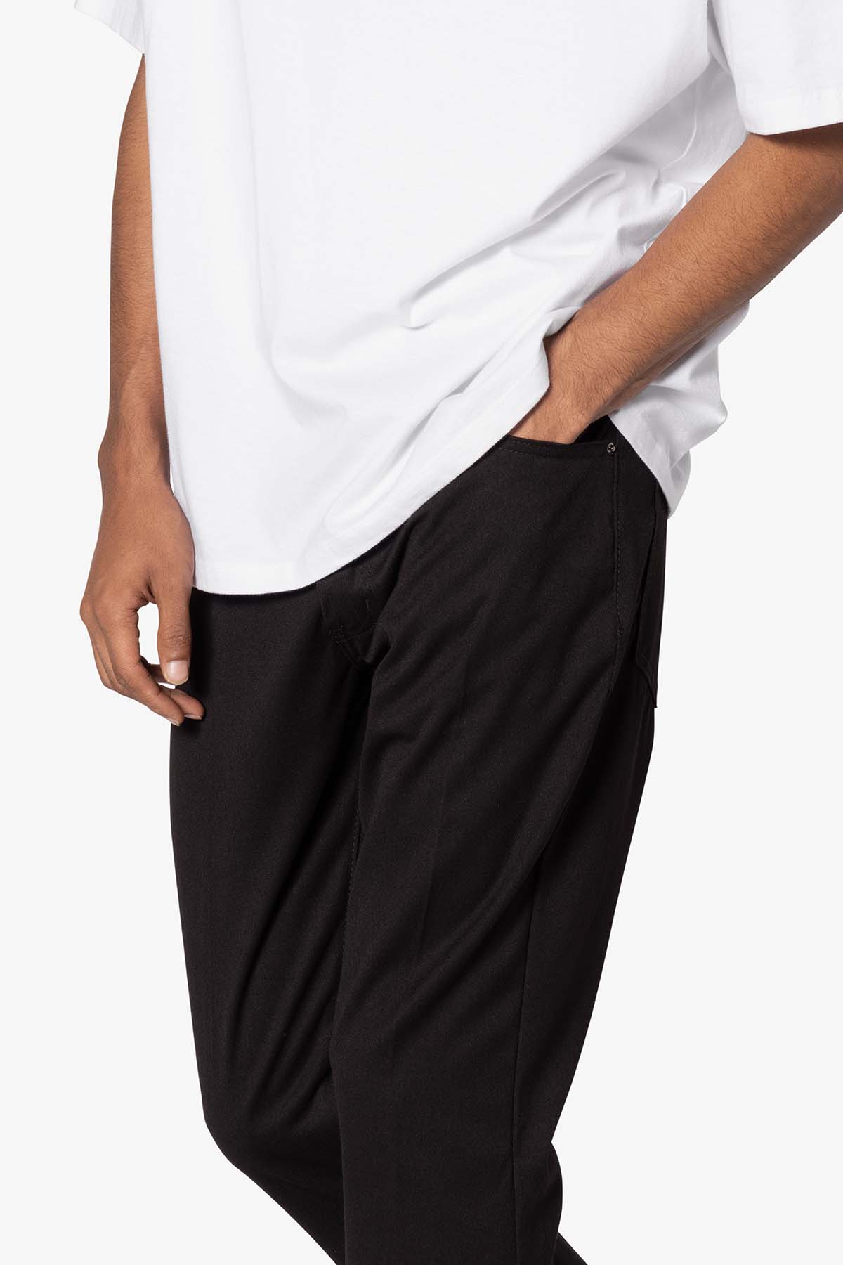 Front Pleat Flare Denim | Black