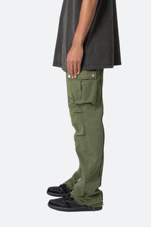 Front Zip Flare Cargo Pants | Olive