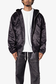 Full Zip Paneled Fight Jacket | Black