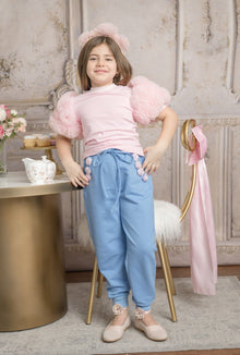 Girl | Maya Cotton Lounge Pants | Blue