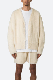 Fuzzy Cardigan Sweater | Off White