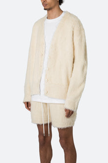 Fuzzy Cardigan Sweater | Off White