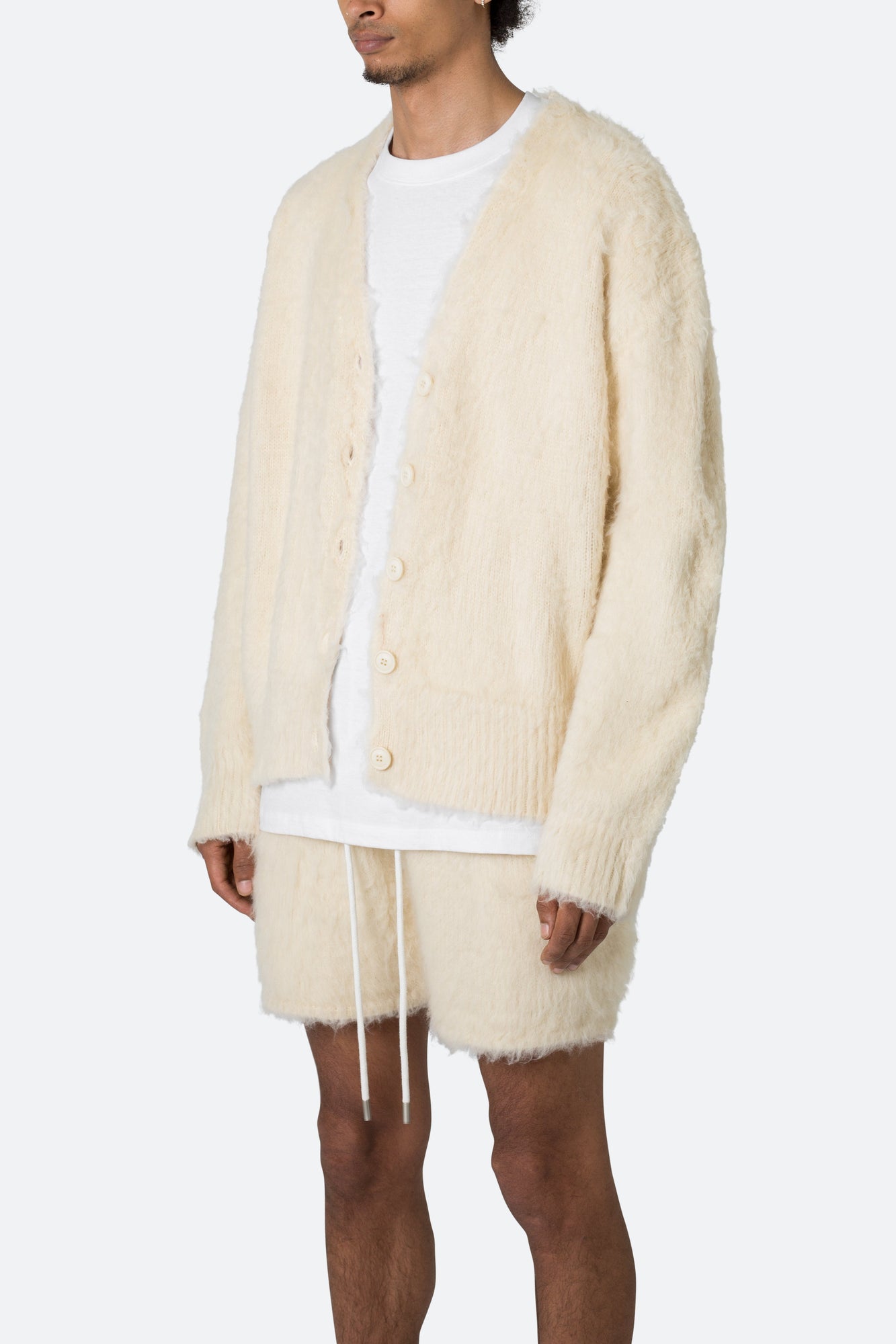 Fuzzy Cardigan Sweater | Off White