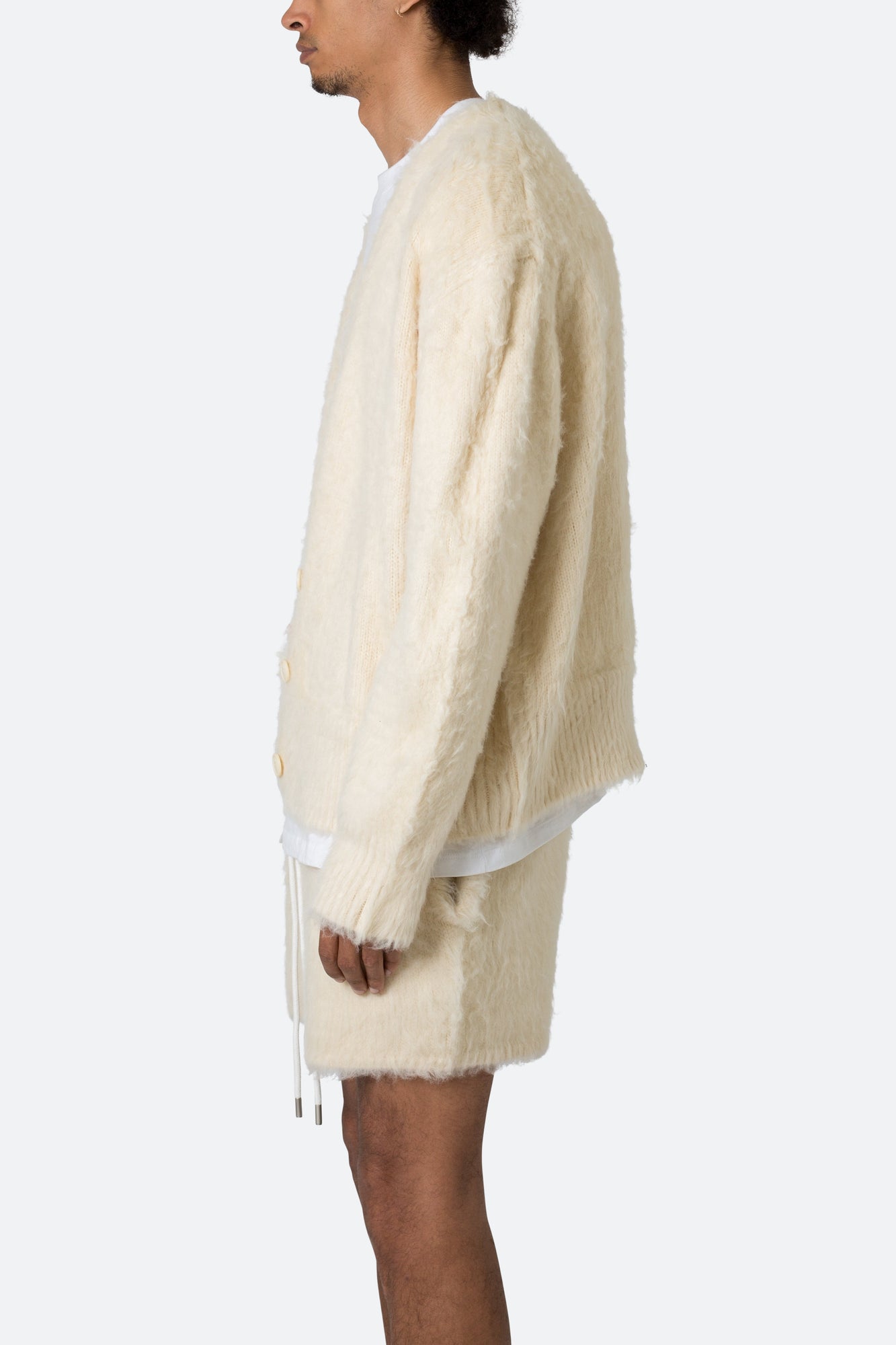 Fuzzy Cardigan Sweater | Off White