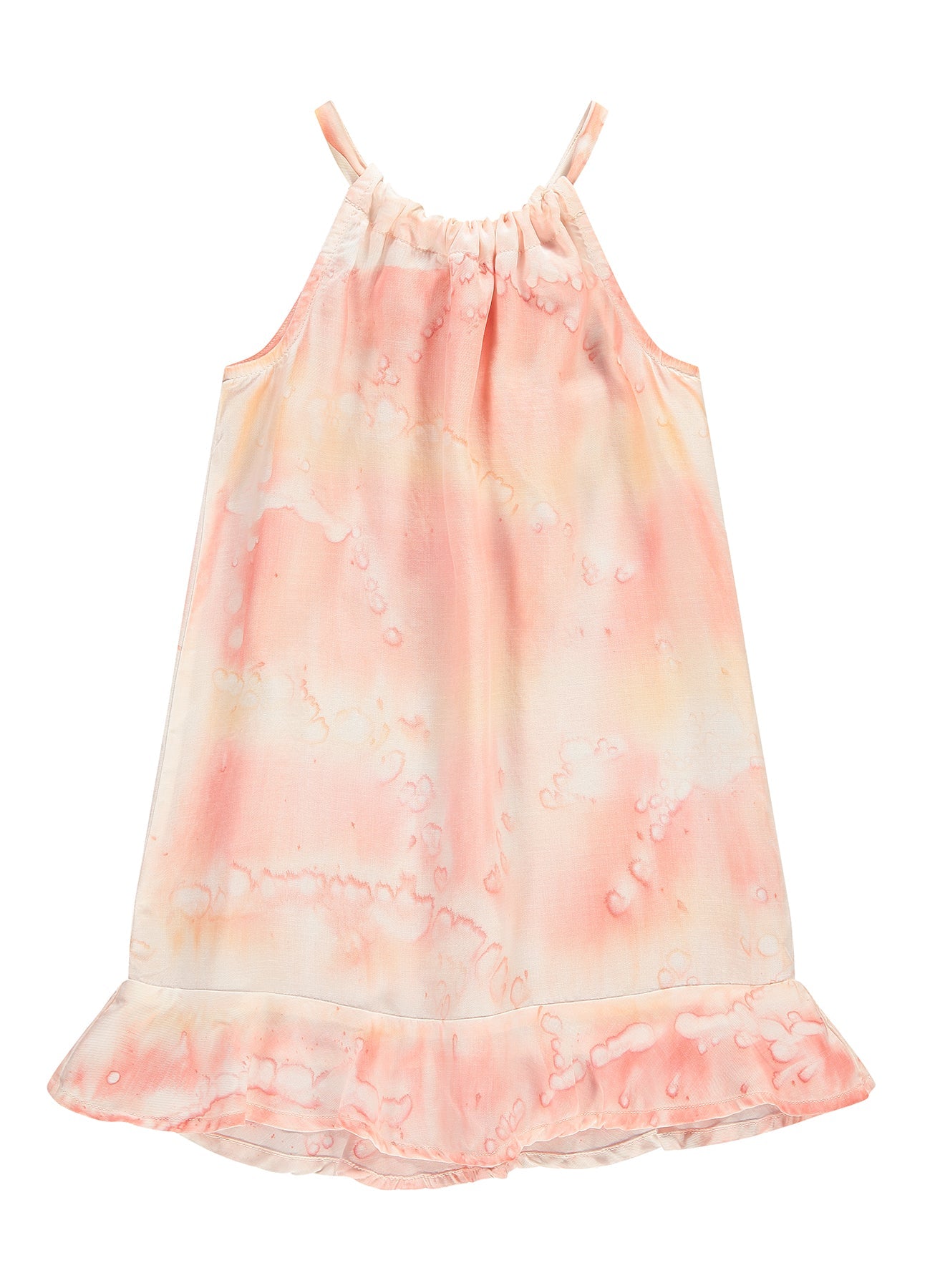 Girls |  Bow Back Ruffle Sundress | Painted Sunset Strp